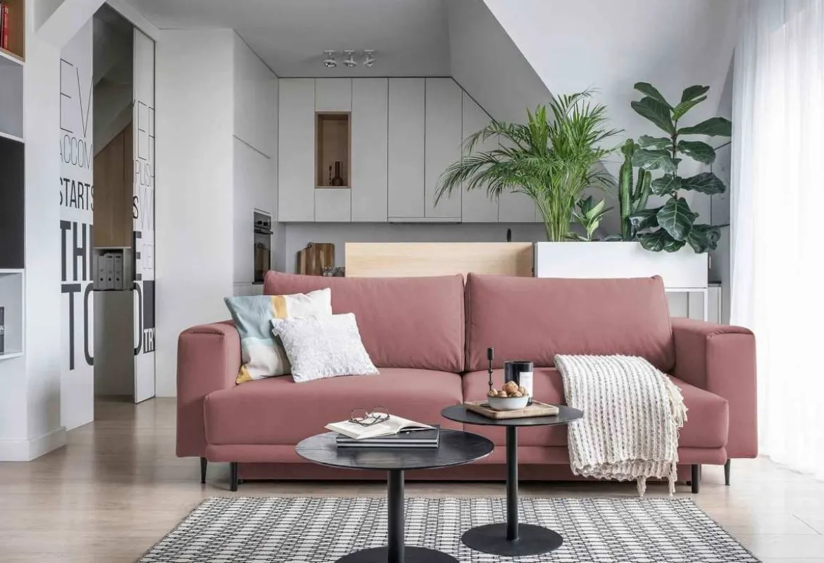 Designer 3er Sofa Diana mit Schlaffunktion und Stauraum
