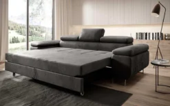 Designer 3er Sofa Siera mit Schlaffunktion in Samt