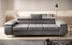 Designer 3er Sofa Siera mit Schlaffunktion in Samt