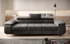 Designer 3er Sofa Siera mit Schlaffunktion in Samt