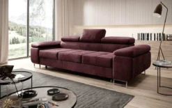 Designer 3er Sofa Siera mit Schlaffunktion in Samt