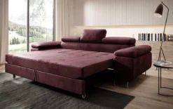 Designer 3er Sofa Siera mit Schlaffunktion in Samt