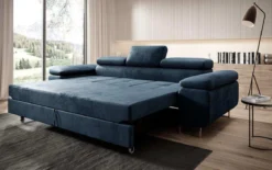 Designer 3er Sofa Siera mit Schlaffunktion in Samt
