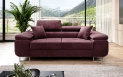 Designer 2er Sofa Siera mit Schlaffunktion in Samt
