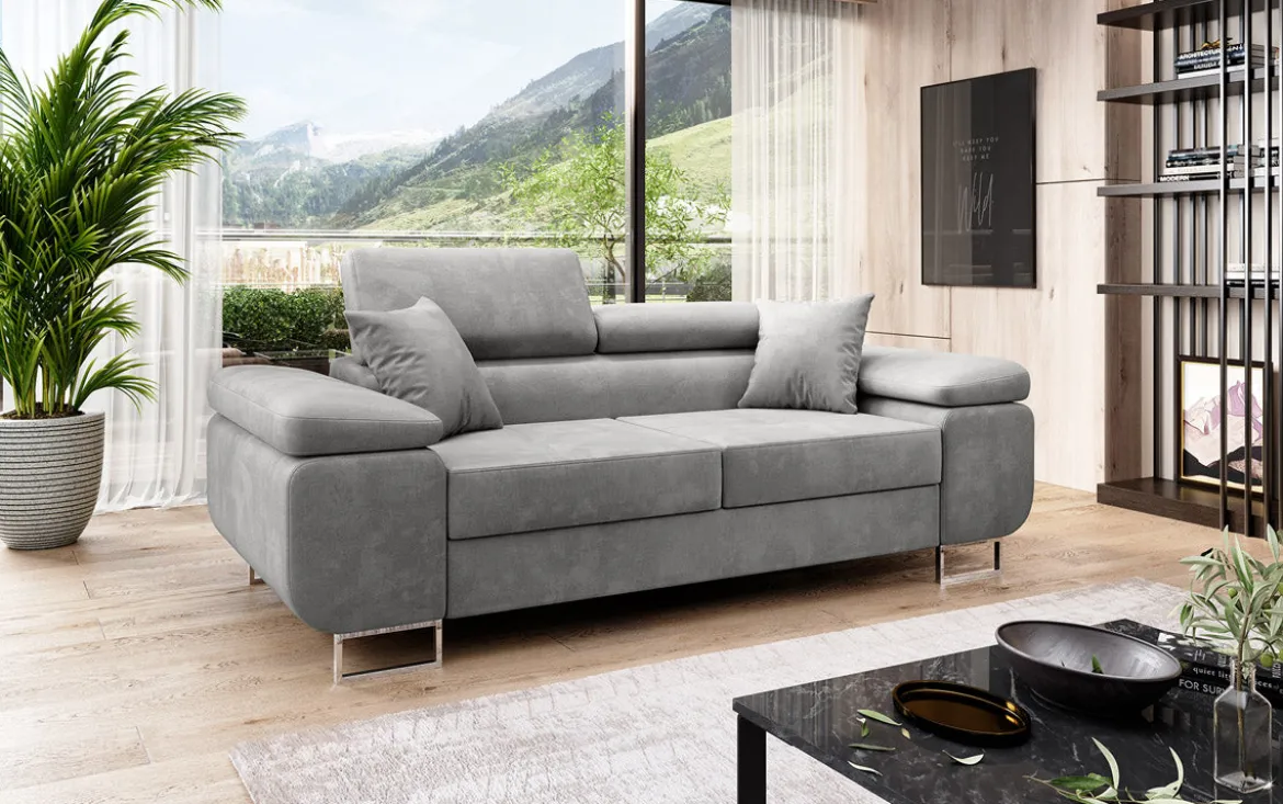Designer 2er Sofa Siera mit Schlaffunktion in Samt