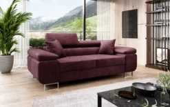 Designer 2er Sofa Siera mit Schlaffunktion in Samt
