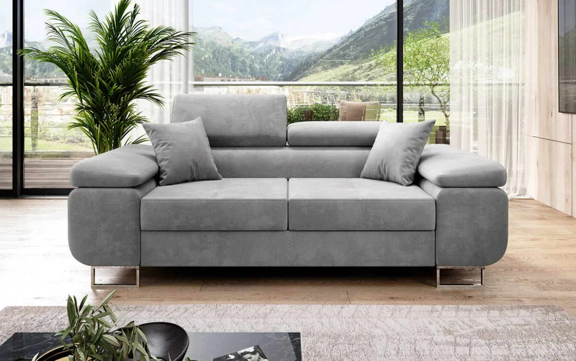 Designer 2er Sofa Siera mit Schlaffunktion in Samt