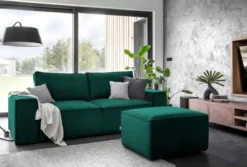 Designer 2er Sofa Solaris mit Stauraum und Schlaffunktion
