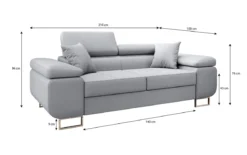 Designer 2er Sofa Triora in Stoff