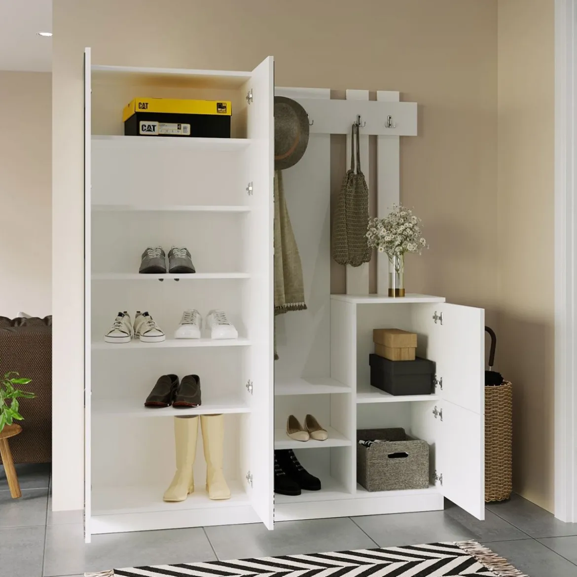 Designer Garderobe Milazzo inkl. Spiegel
