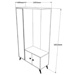 Designer Garderobe Sondrio inkl. Spiegel