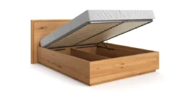 Designer Holzbett Celestia aus massiver Eiche mit Stauraum