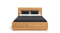 Designer Holzbett Celestia aus massiver Eiche mit Stauraum