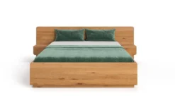 Designer Holzbett Fiona aus massiver Eiche mit Stauraum