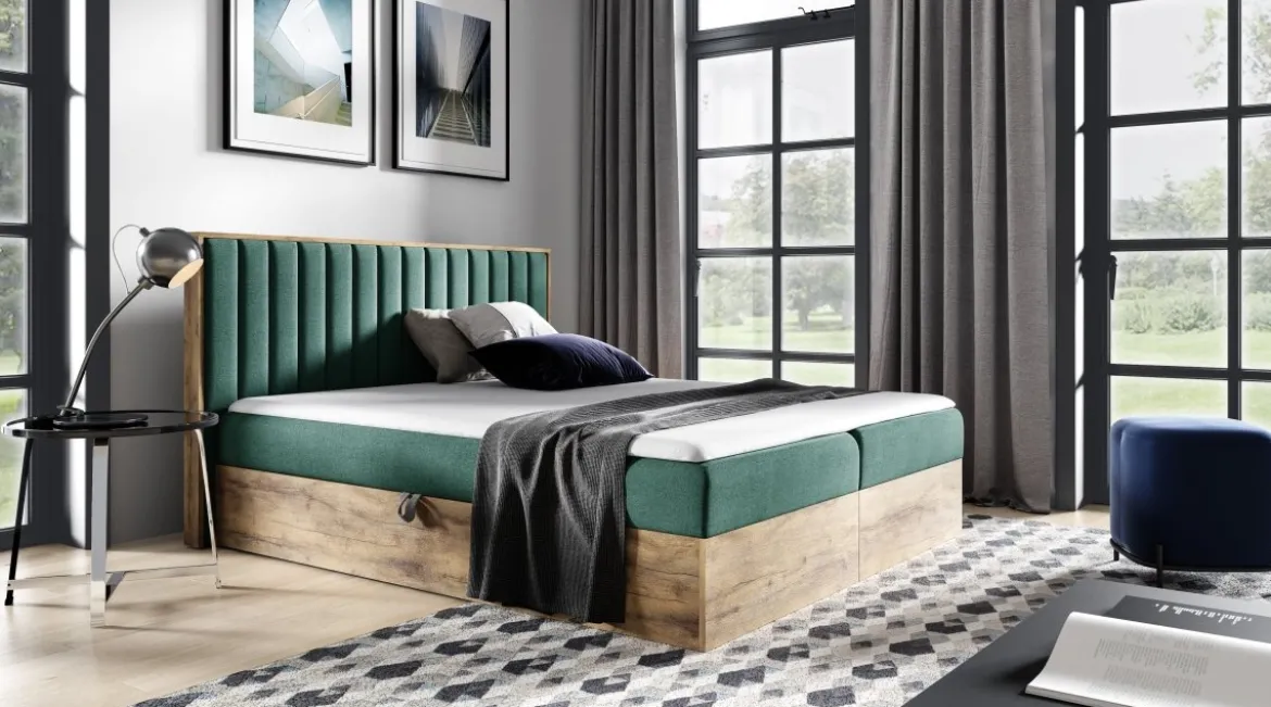 Designer Holzbett Jonah mit Stauraum