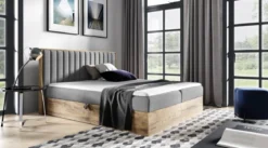 Designer Holzbett Jonah mit Stauraum