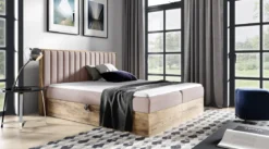 Designer Holzbett Jonah mit Stauraum