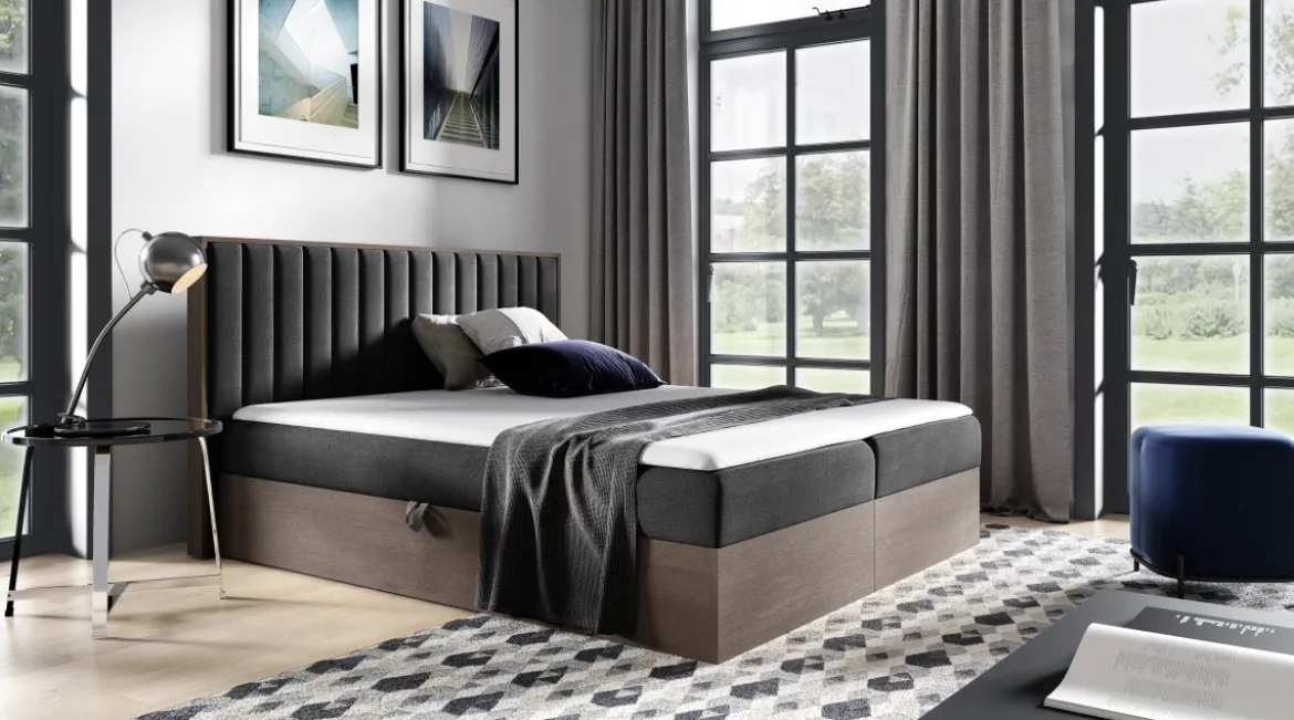Designer Holzbett Jonah mit Stauraum