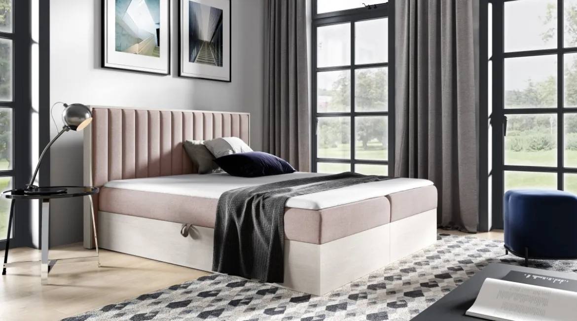 Designer Holzbett Jonah mit Stauraum