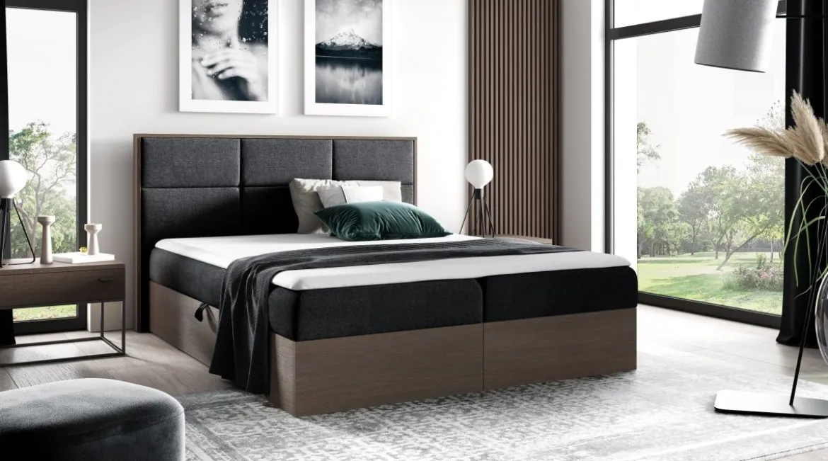 Designer Holzbett Linori mit Stauraum