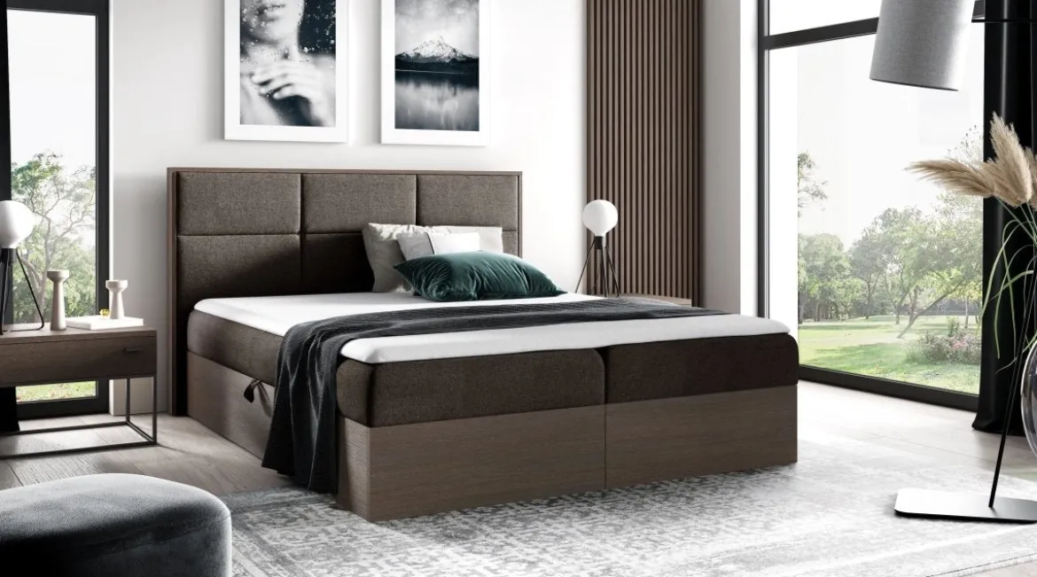 Designer Holzbett Linori mit Stauraum