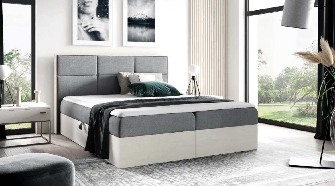Designer Holzbett Linori mit Stauraum