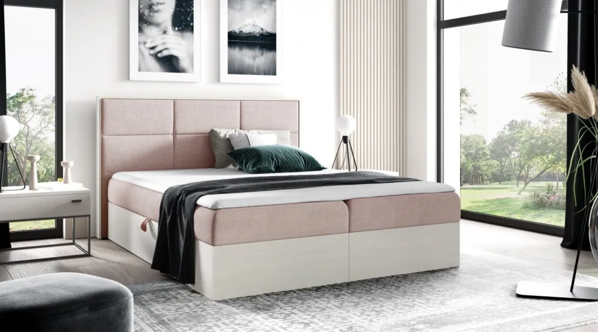 Designer Holzbett Linori mit Stauraum