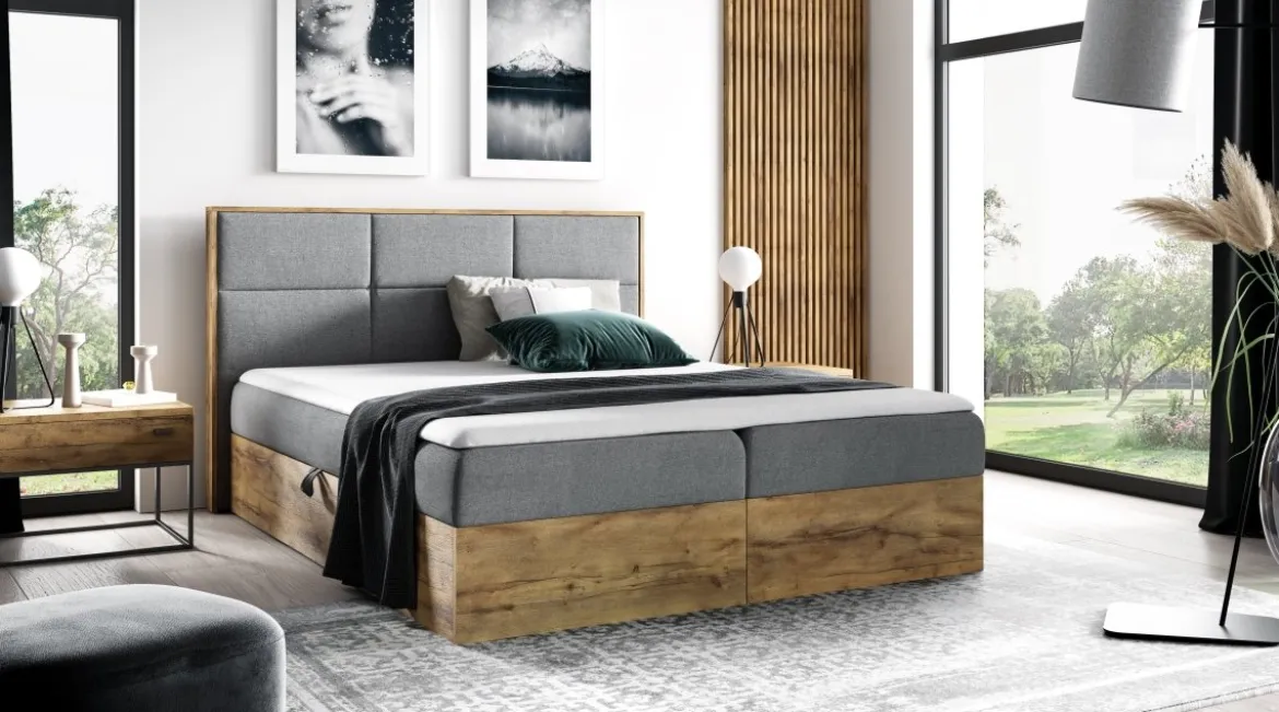 Designer Holzbett Linori mit Stauraum