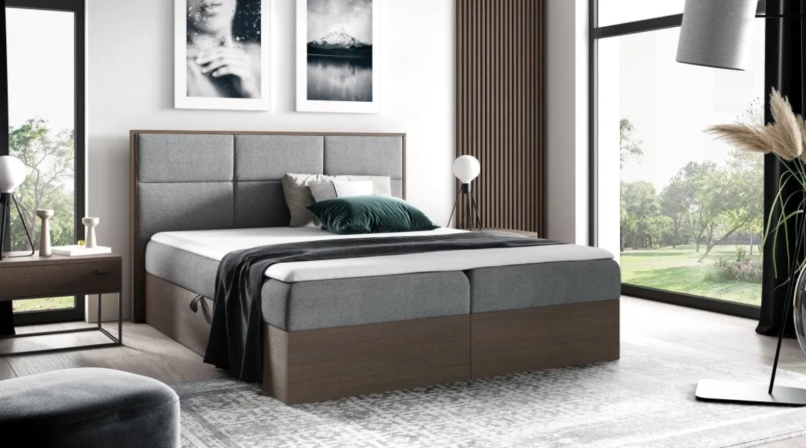 Designer Holzbett Linori mit Stauraum