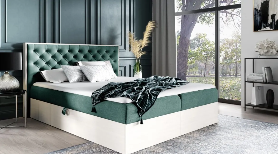 Designer Holzbett Neola mit Stauraum
