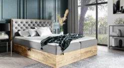 Designer Holzbett Neola mit Stauraum