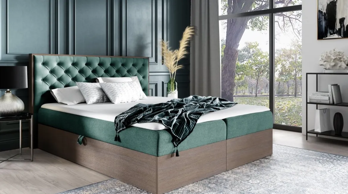 Designer Holzbett Neola mit Stauraum