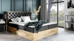 Designer Holzbett Neola mit Stauraum