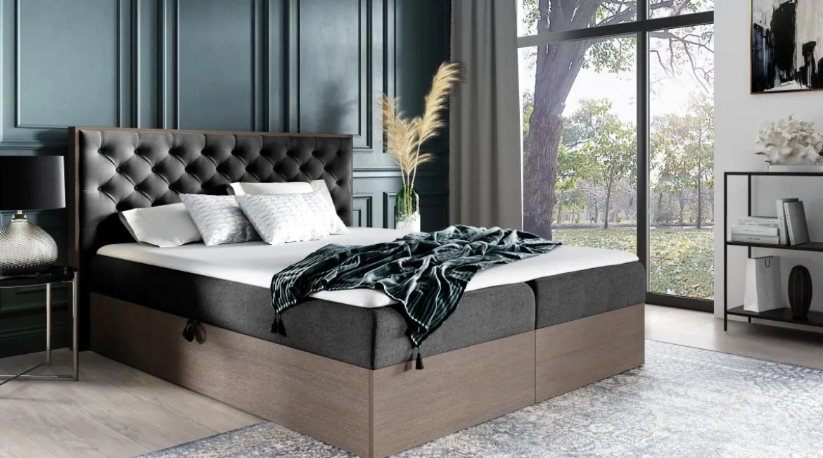 Designer Holzbett Neola mit Stauraum