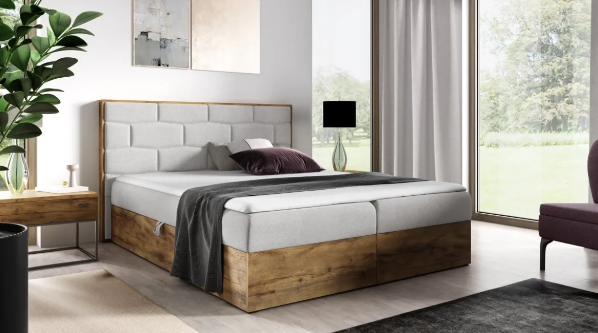 Designer Holzbett Nuro mit Stauraum