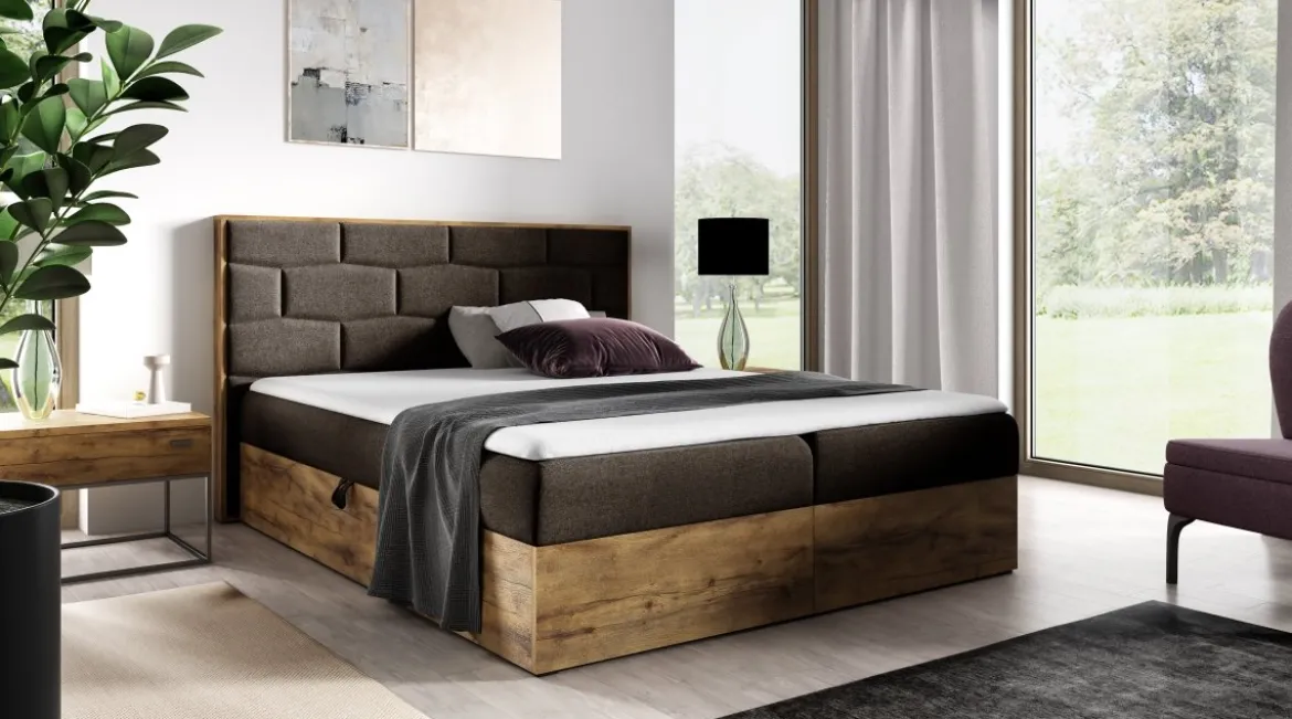 Designer Holzbett Nuro mit Stauraum