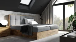 Designer Holzbett Terino mit Stauraum
