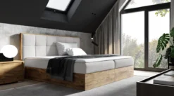 Designer Holzbett Terino mit Stauraum