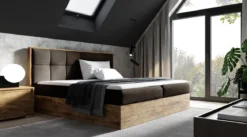 Designer Holzbett Terino mit Stauraum