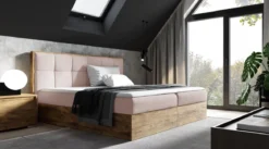 Designer Holzbett Terino mit Stauraum