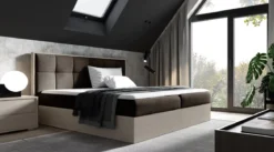 Designer Holzbett Terino mit Stauraum