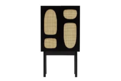Designer Kommode Jorvella - aus Schwarz beschichtetem Holz