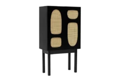 Designer Kommode Jorvella - aus Schwarz beschichtetem Holz