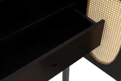 Designer Kommode Jorvella - aus Schwarz beschichtetem Holz