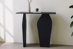 Designer Kommode Kivaro - aus schwarzem Holzwerkstoff mit PVC Kanten