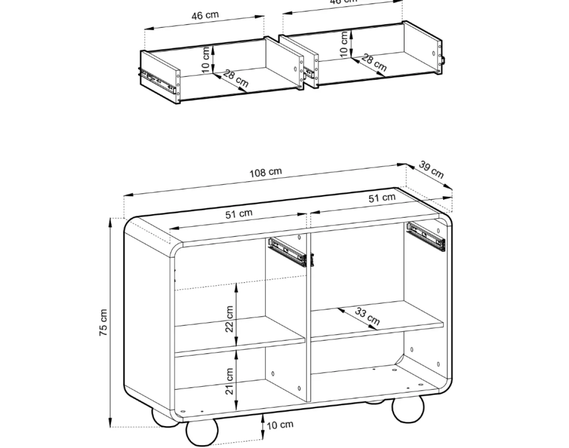 Designer Kommode Layla 108 cm