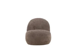 Designer Lounge Sessel Almvik – Bouclé Braun