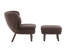 Designer Lounge Sessel Eldvik – Teddy-Optik Braun