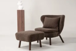 Designer Lounge Sessel Eldvik – Teddy-Optik Braun