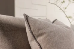 Designer Lounge Sessel Lanzia – Braun mit Leinenoptik